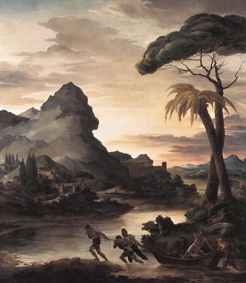 Heroische Landschaft mit Fischern von Theodore Gericault