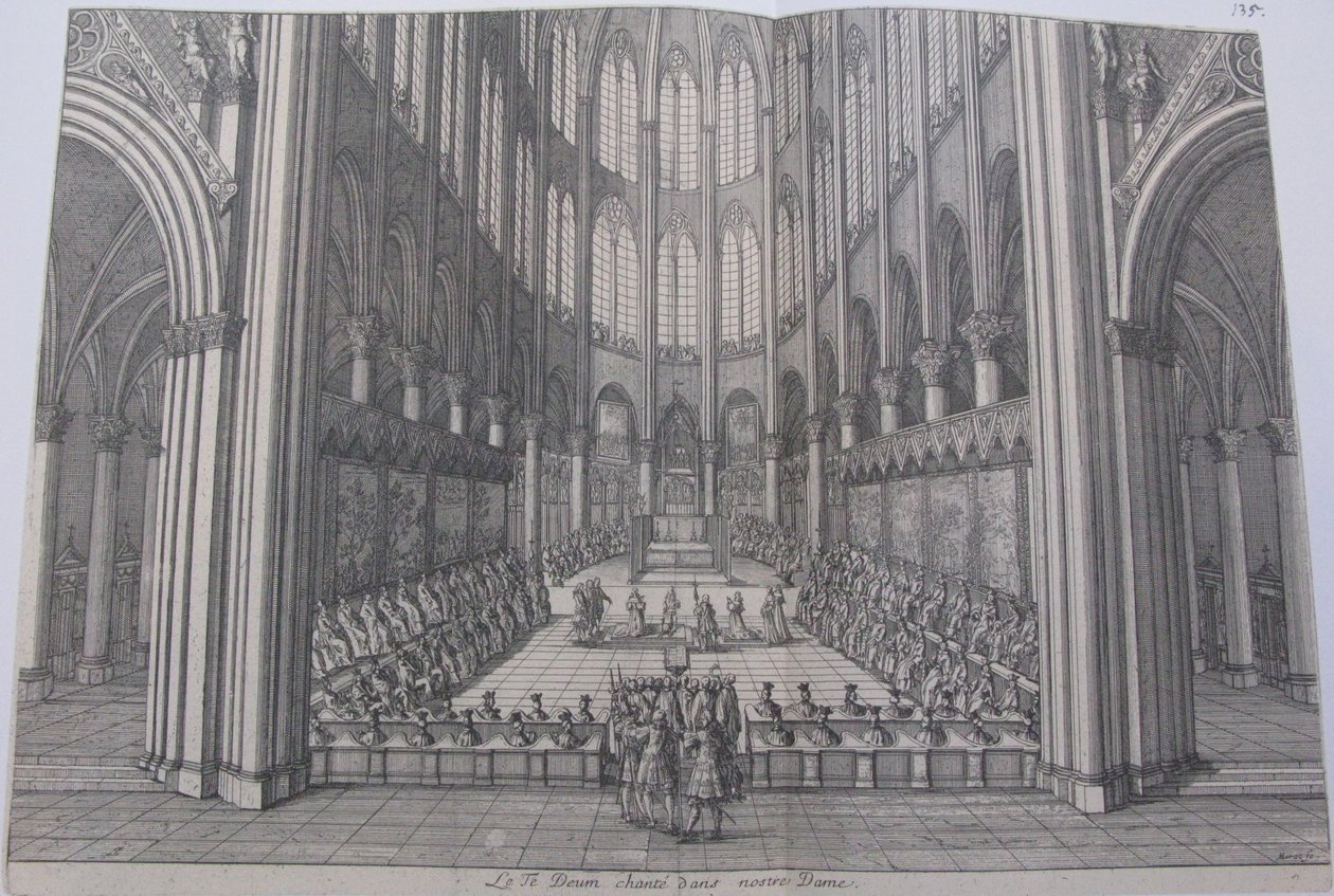 Te Deum in der Kathedrale von Notre Dame von Jean Marot