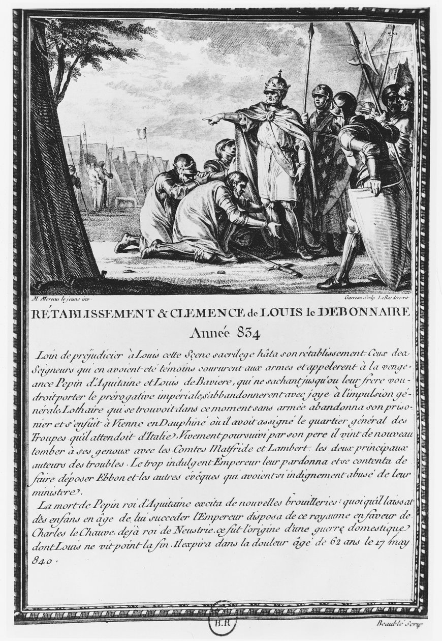 Ludwig I., der Fromme oder der Milde von Jean Michel the Younger Moreau