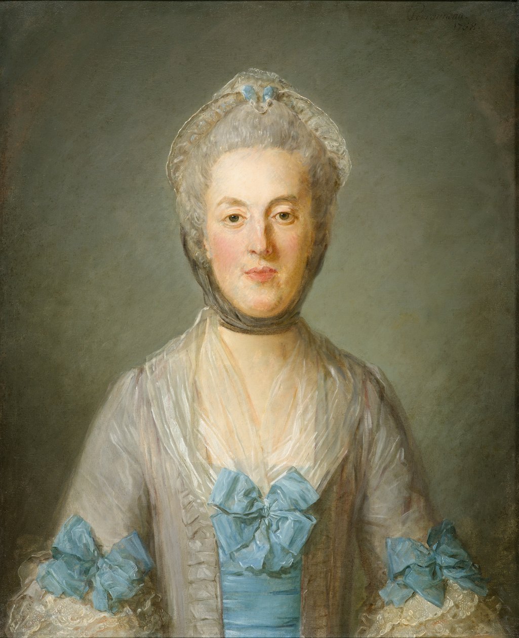 Porträt einer Dame von Jean Baptiste Perronneau