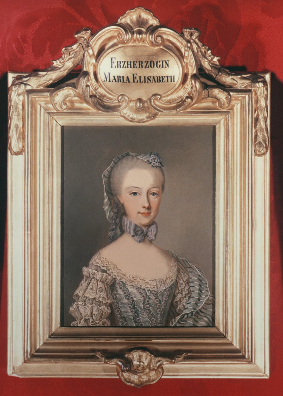 Erzherzogin Maria Elisabeth (1743-1808), Tochter von Franz I. und Maria Theresia von Österreich, 1762 von Jean Étienne Liotard