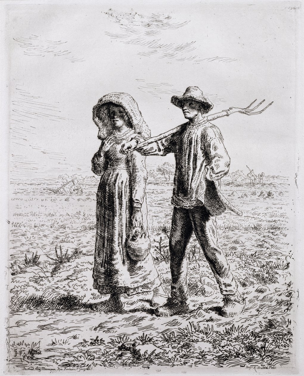Aufbruch zur Arbeit, 1863 von Jean Francois Millet
