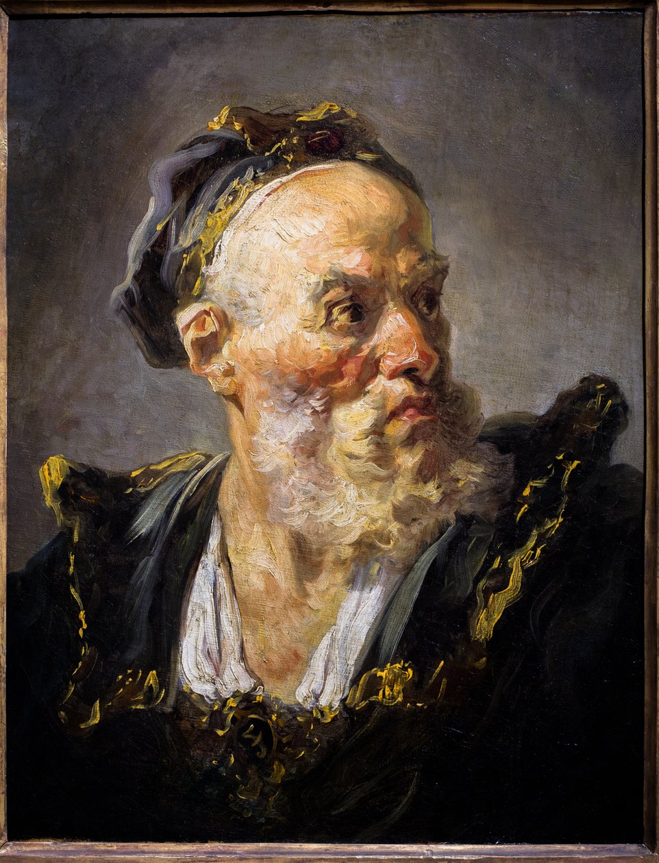 Kopf eines alten Mannes von Jean Honore Fragonard