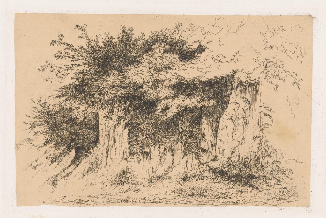 Sträucher auf einem Erddamm von Jean Alexis Achard