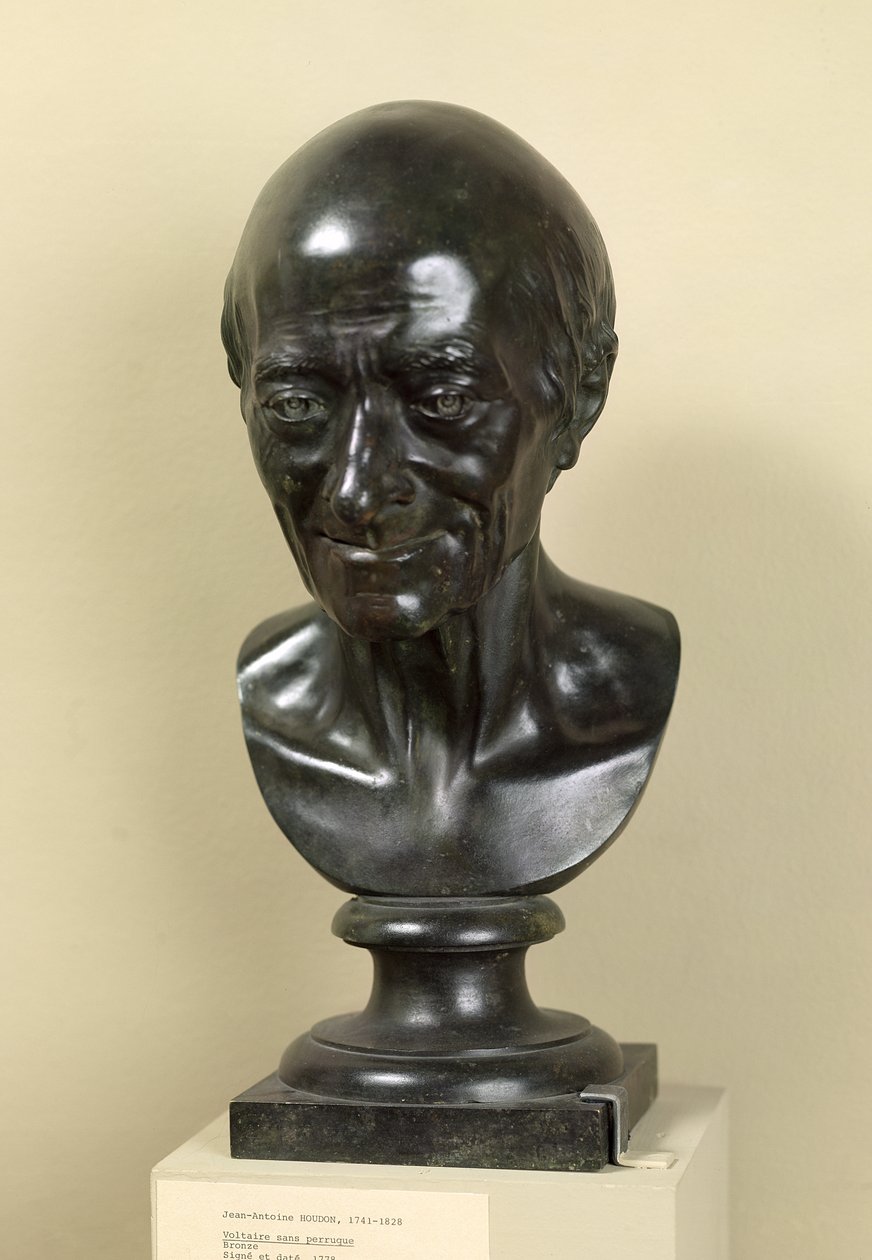Büste von Voltaire (1694-1778) 1778 von Jean Antoine Houdon