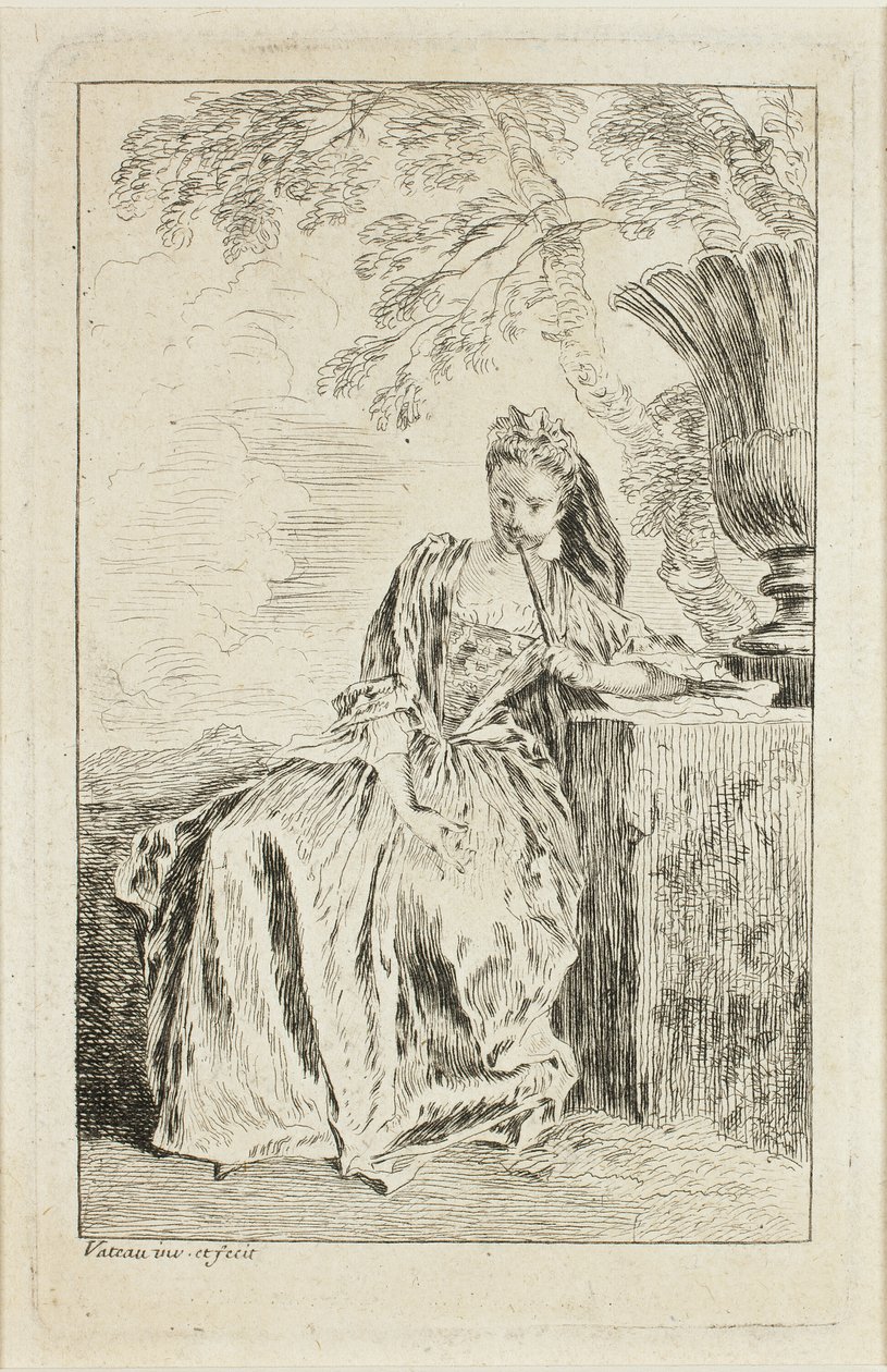 Modische Figuren von Jean Antoine Watteau