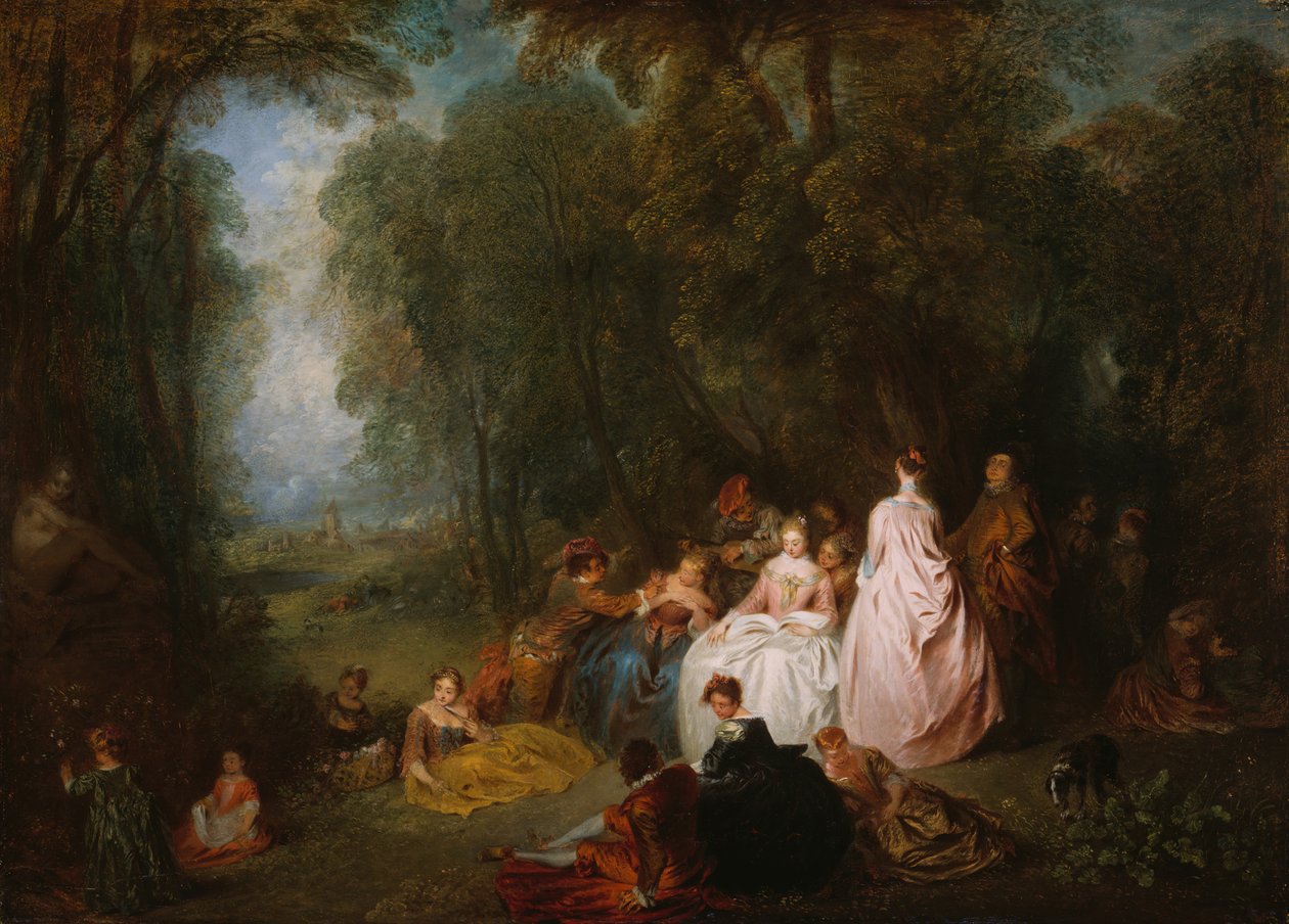 Fête champêtre Pastoralversammlung, 1718-21 von Jean Antoine Watteau