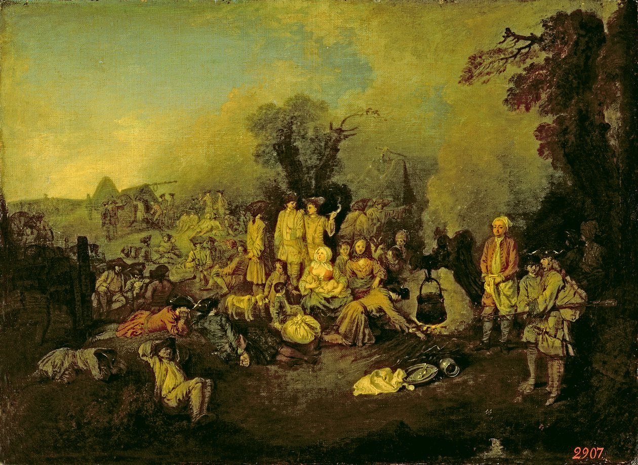 Zigeunerlager von Jean Antoine Watteau