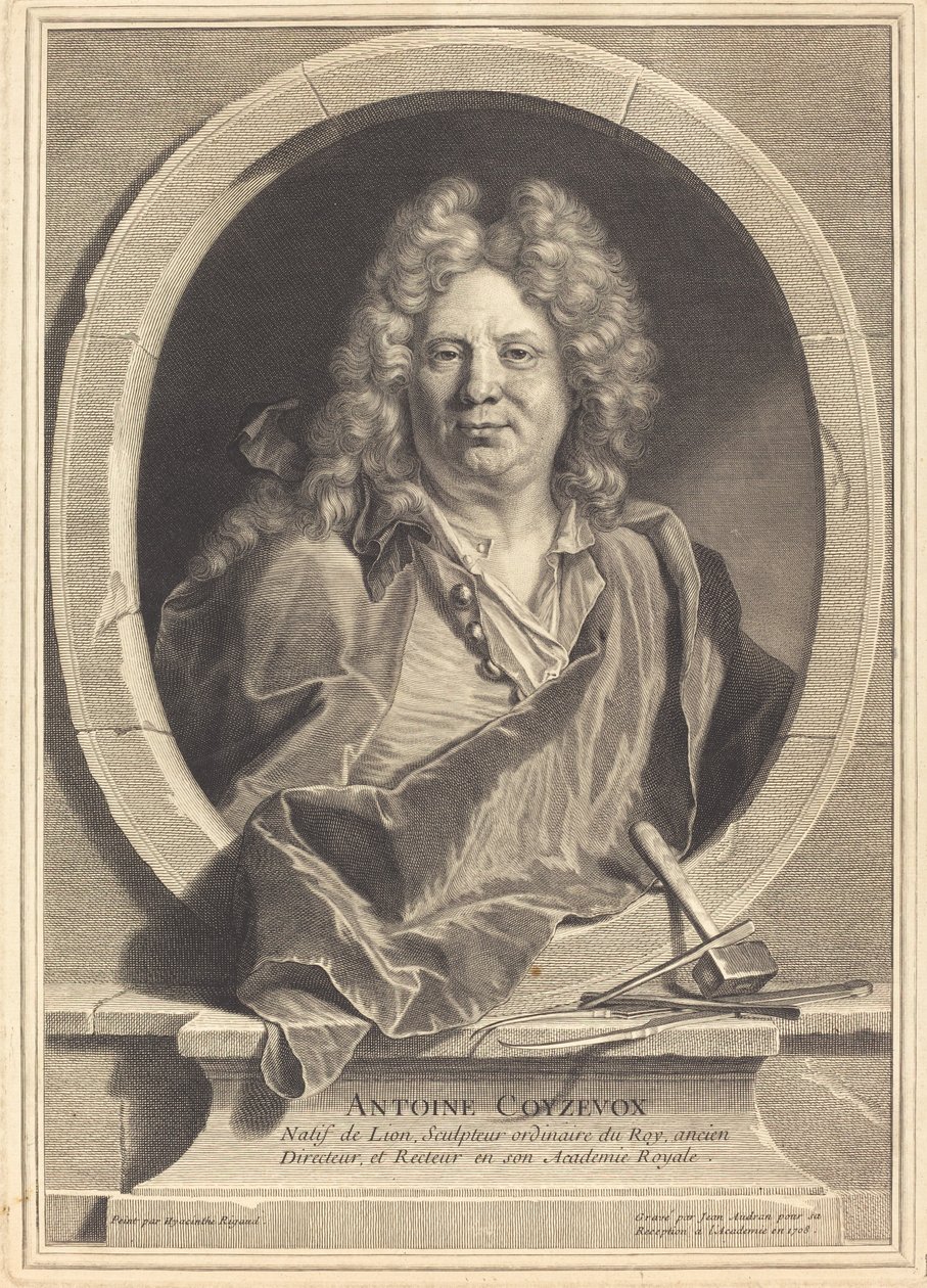 Antoine Coyzevox von Jean Audran after Hyacinthe Rigaud