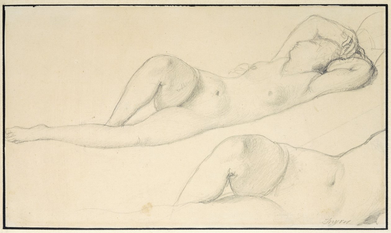 Ein liegender weiblicher Akt von Jean Auguste Dominique Ingres