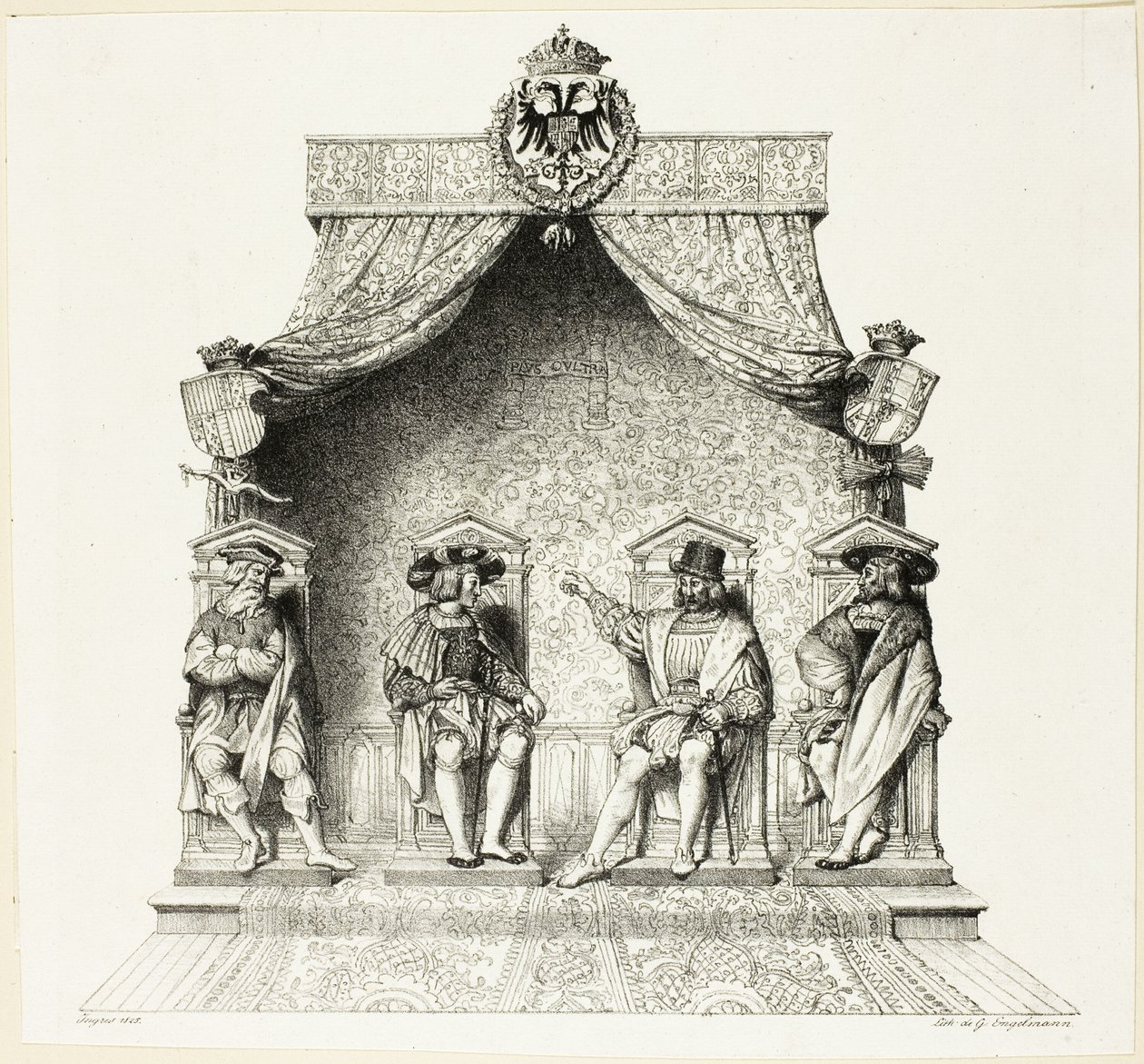 Die vier Magistrate von Besançon von Jean Auguste Dominique Ingres