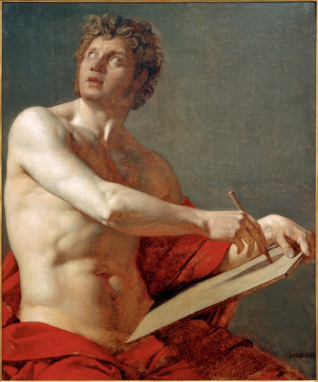 Männlicher Torso von Jean Auguste Dominique Ingres