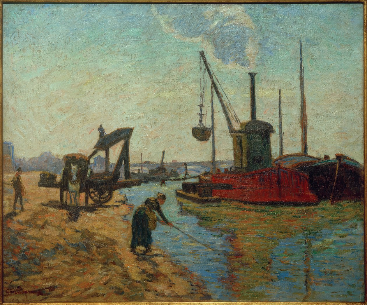 Arbeiten an der Pont National von Jean Baptiste Armand Guillaumin