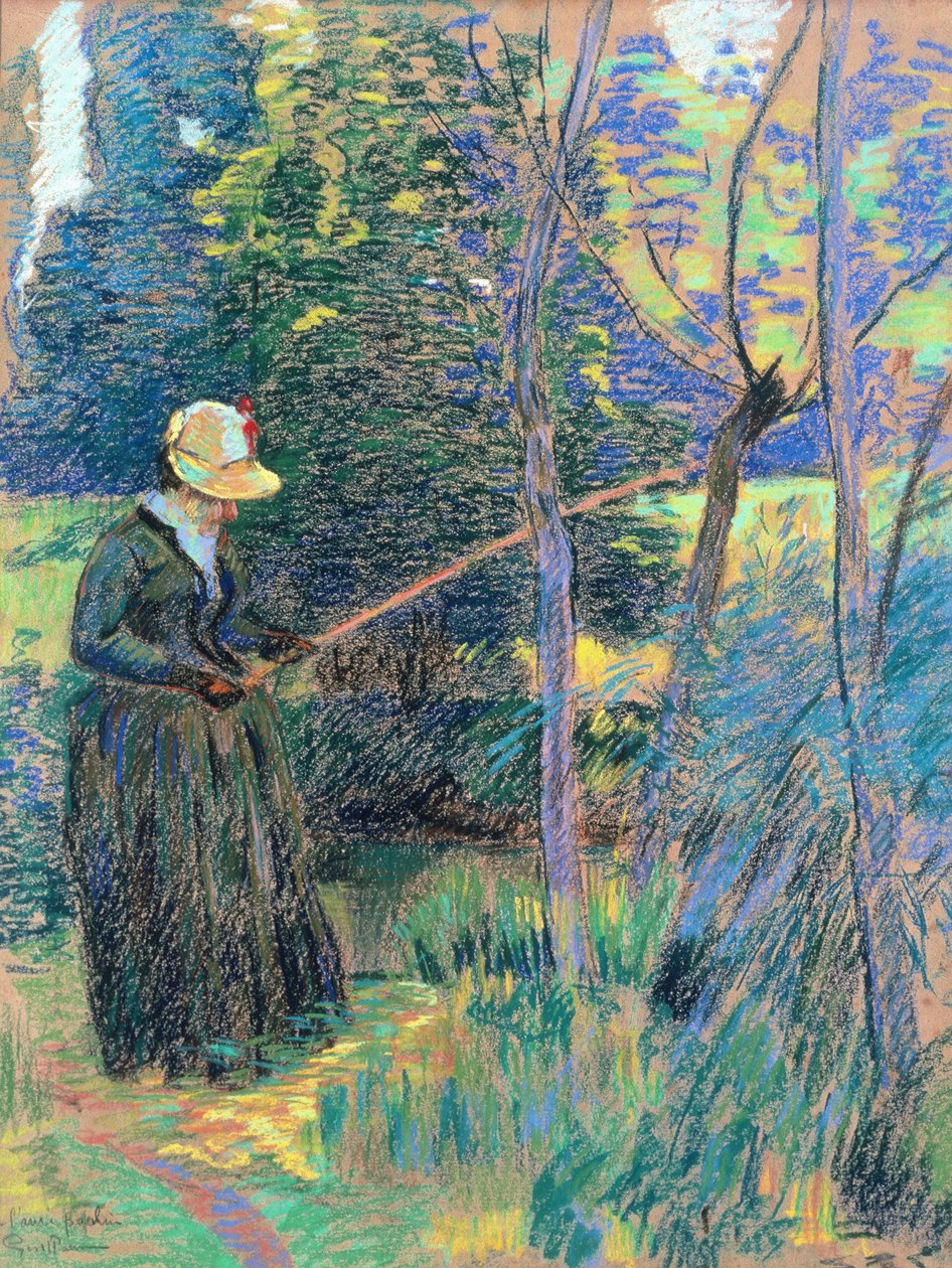 Madame Guillaumin beim Angeln, ca. 1894 von Jean Baptiste Armand Guillaumin