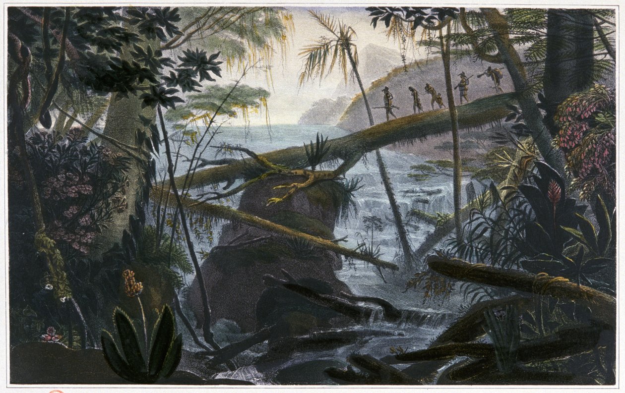 Indianer überqueren den Parahiba-Fluss von Jean Baptiste Debret