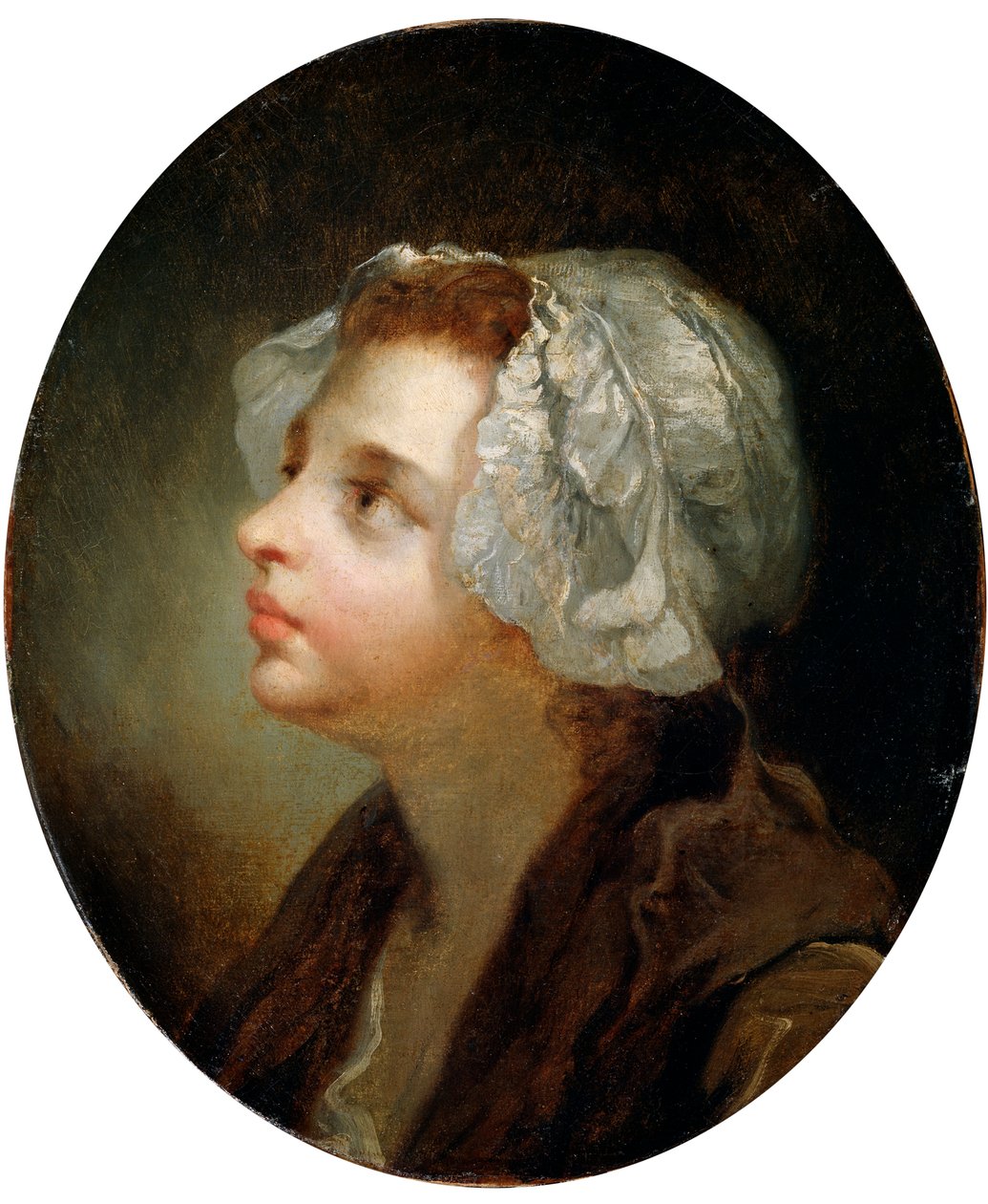 Kopf eines Mädchens, 18. Jahrhundert von Jean Baptiste Greuze