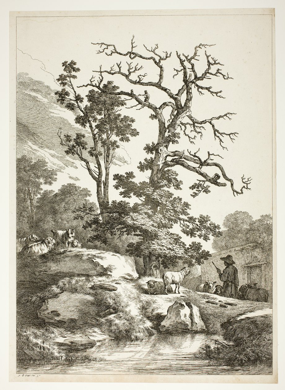 Bäuerliche Szene von Jean Baptiste Huet