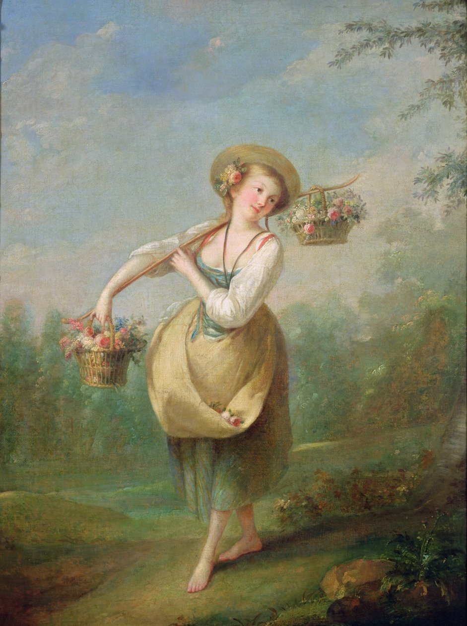 Das Blumenmädchen von Jean Baptiste Huet