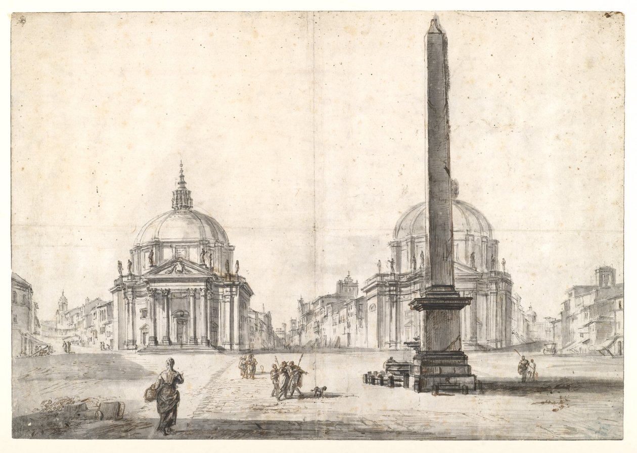 Piazza del Popolo, Rom von Jean Baptiste Lallemand
