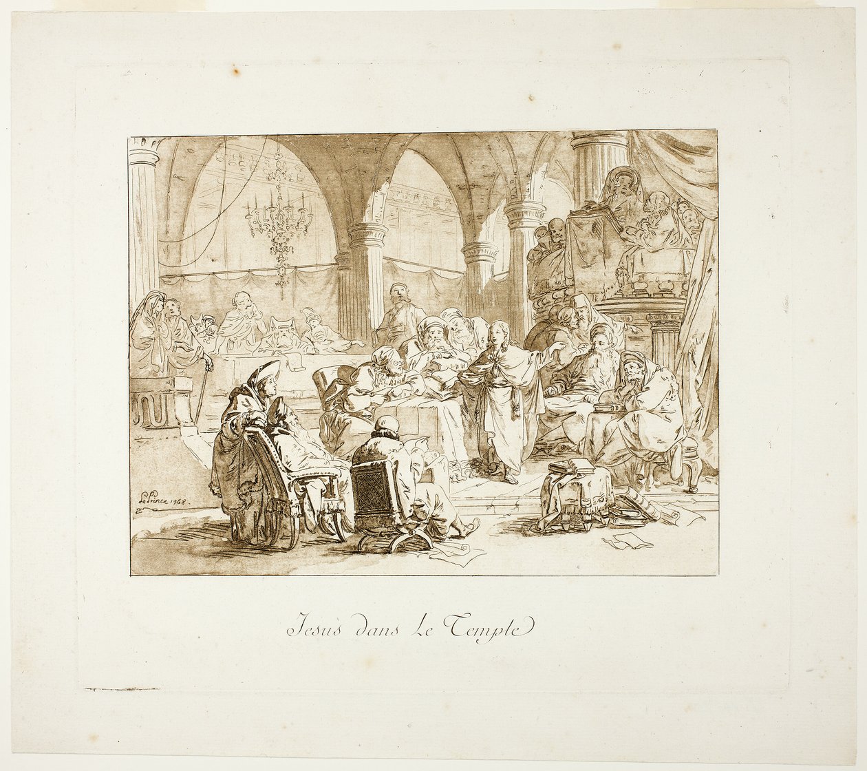 Jesus im Tempel von Jean Baptiste Le Prince