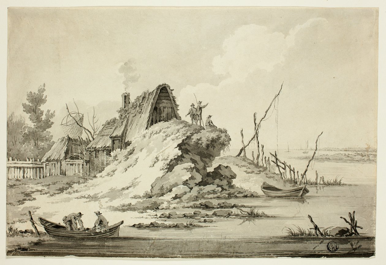 Rustikale Küstenszene von Jean Baptiste Le Prince