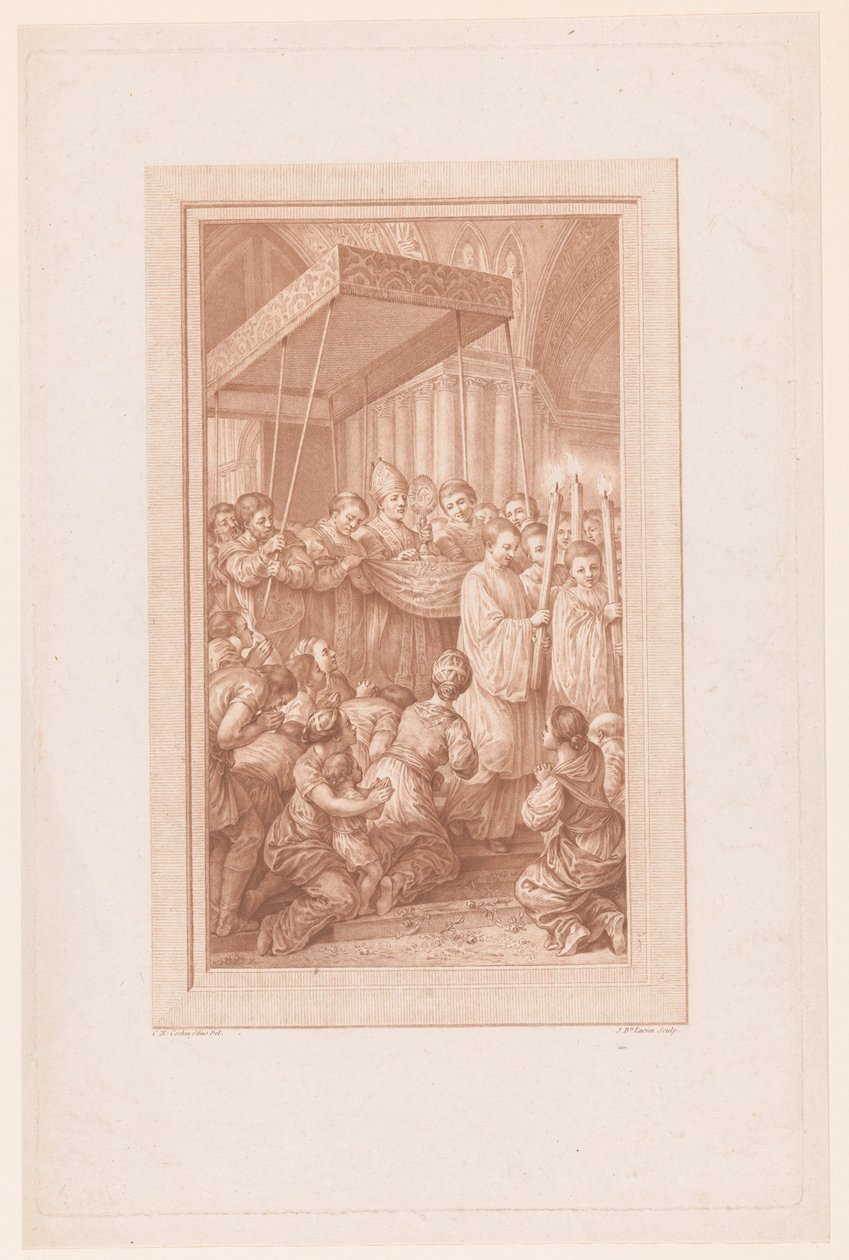 Prozession mit Monstranz von Jean Baptiste Lucien
