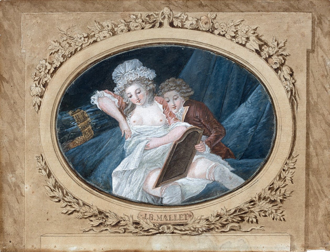Boudoir-Szene von Jean Baptiste Mallet