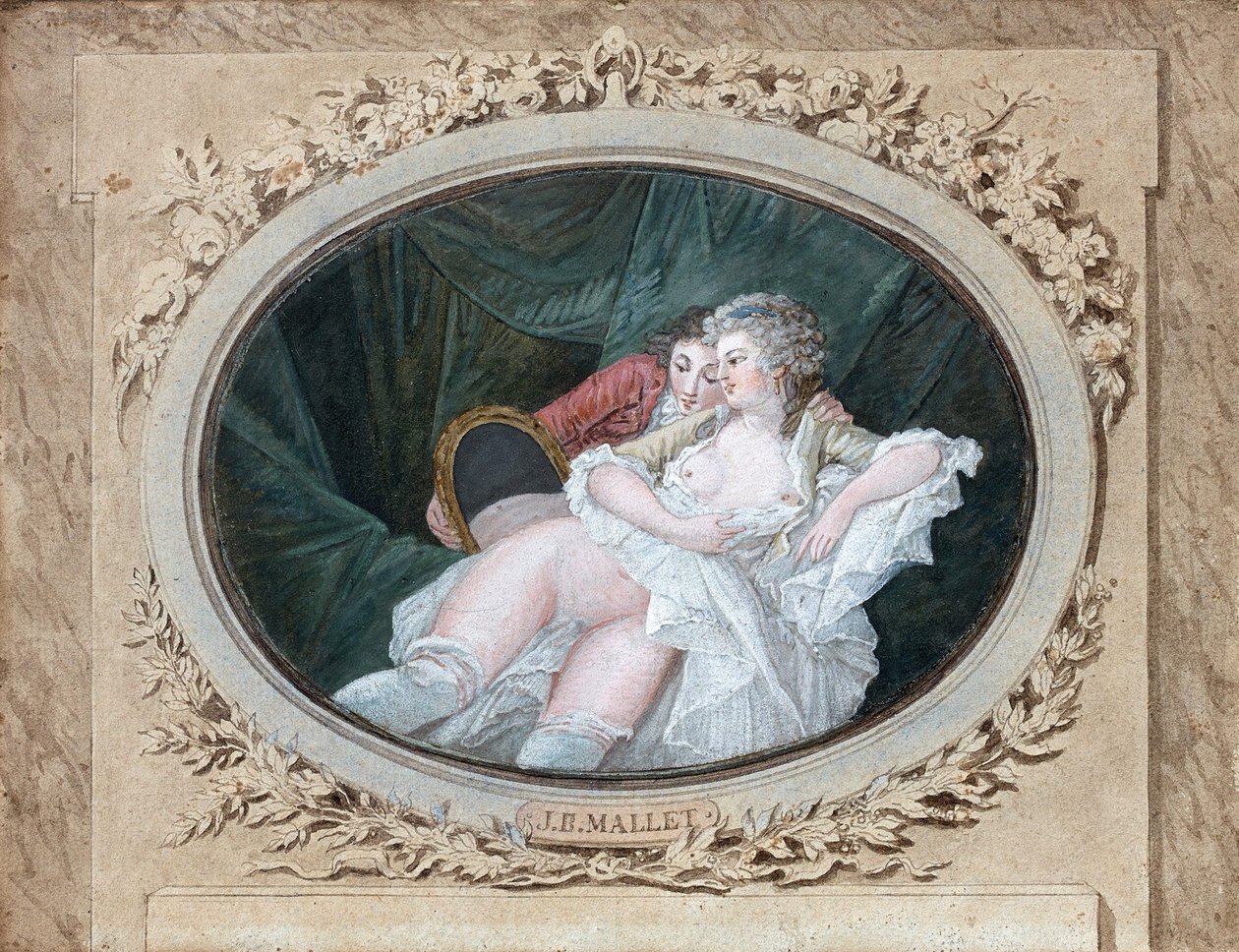 Boudoir-Szene von Jean Baptiste Mallet