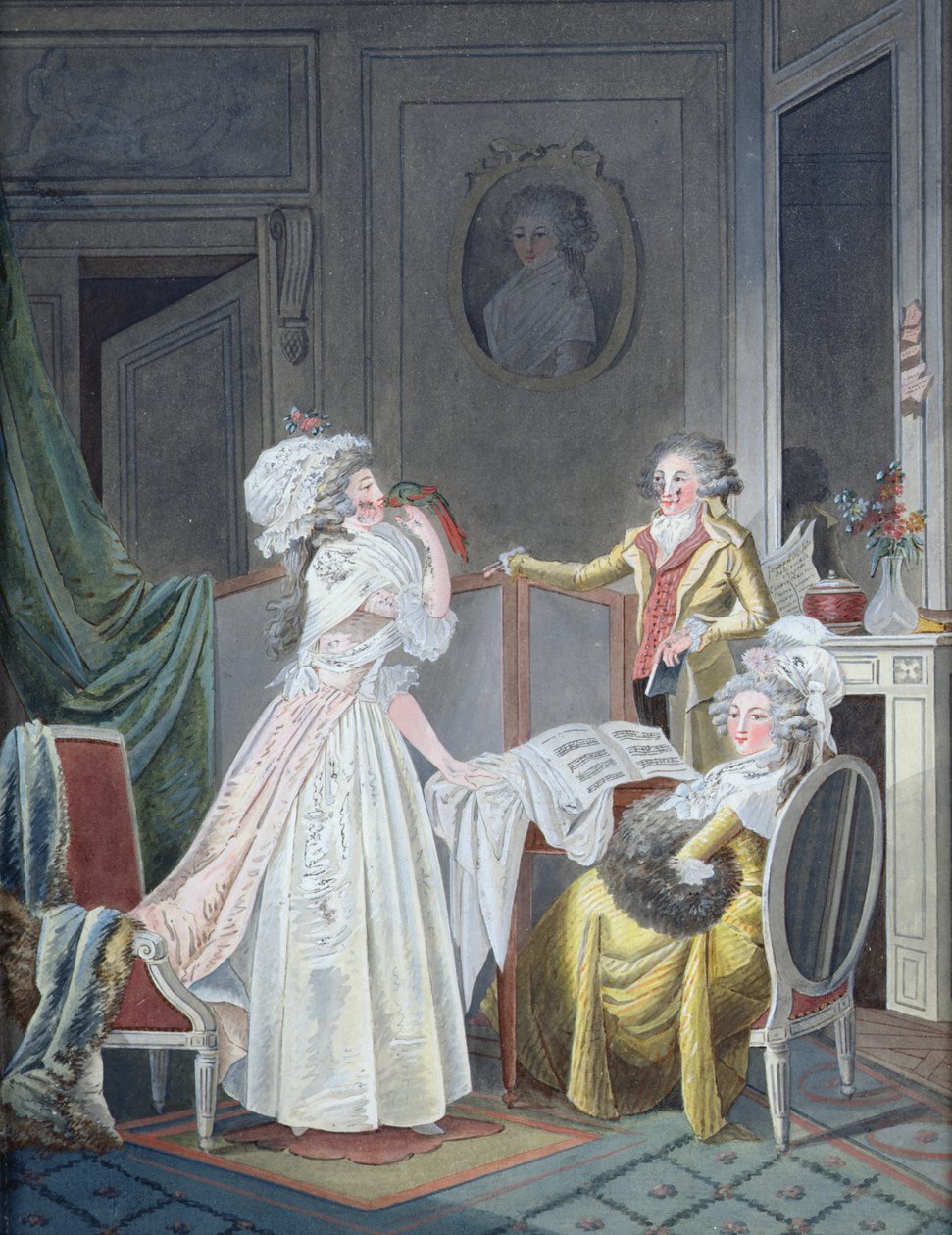 Den Sittich küssen von Jean Baptiste Mallet