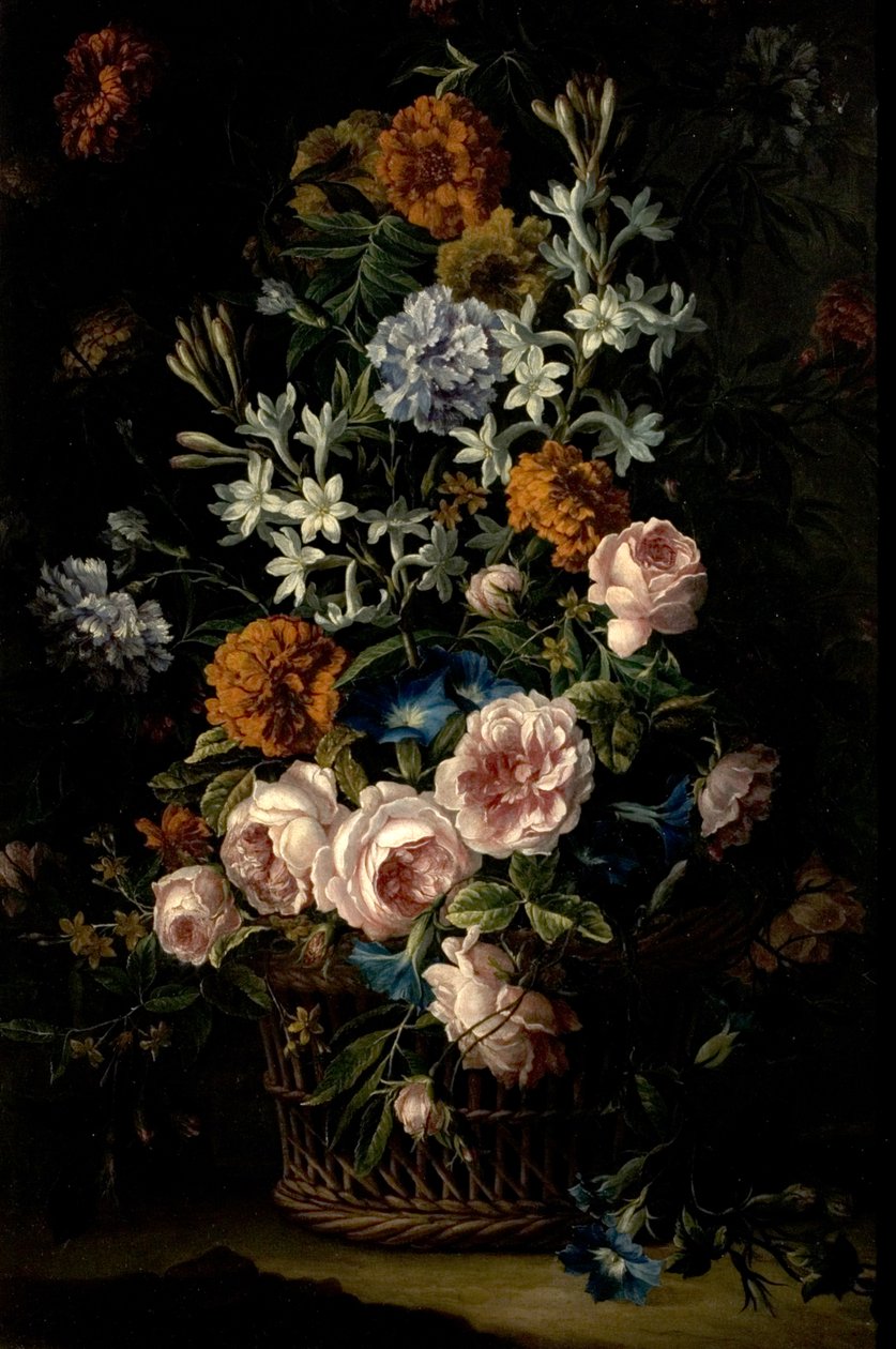 Blumen in einem Korb von Jean Baptiste Monnoyer