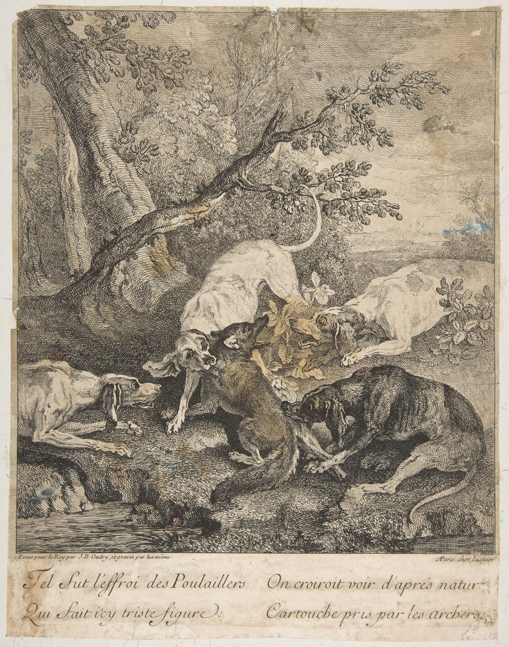 Fuchsjagd, 1736 von Jean Baptiste Oudry