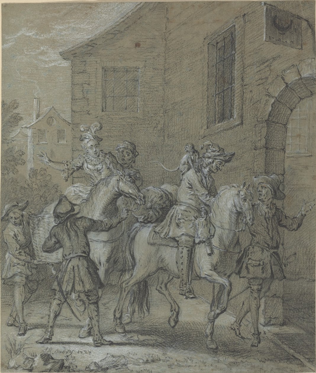 Die Ankunft des Operateurs im Gasthaus von Jean Baptiste Oudry
