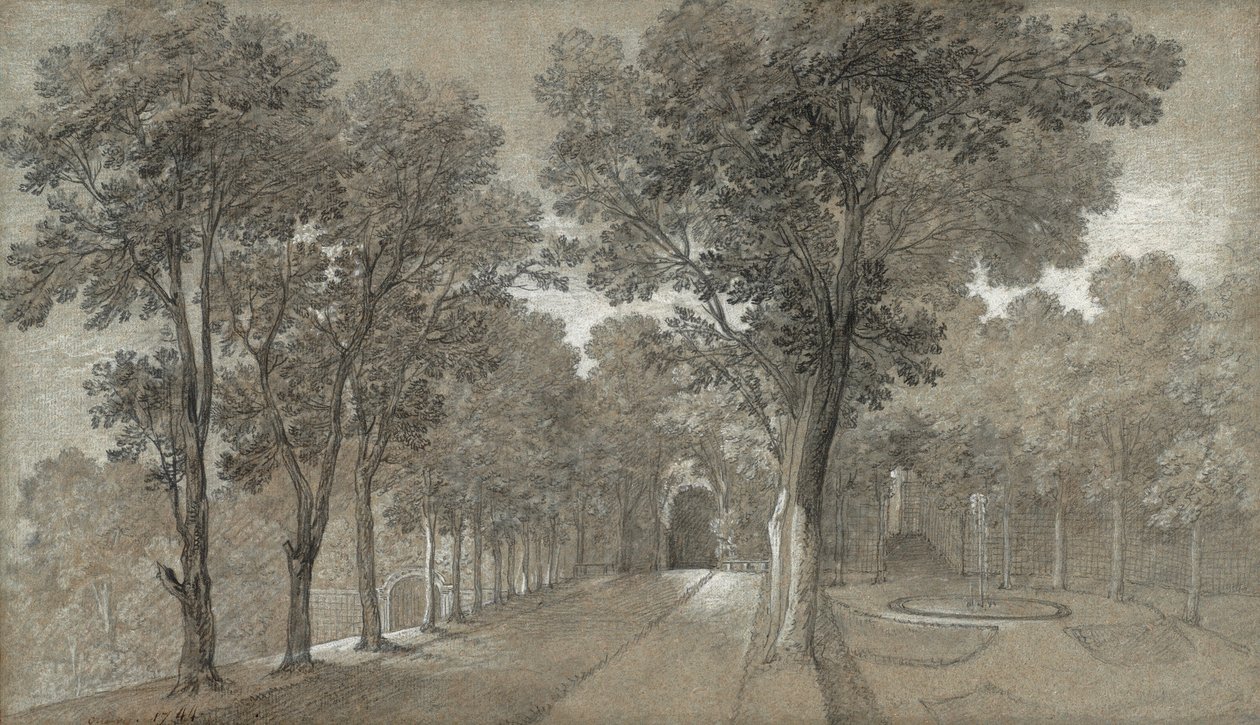 Blick auf den Park in Arcueil von Jean Baptiste Oudry