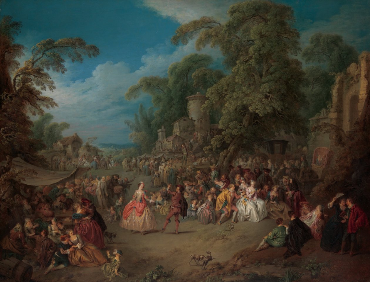 Der Jahrmarkt in Bezons, ca. 1733 von Jean Baptiste Pater