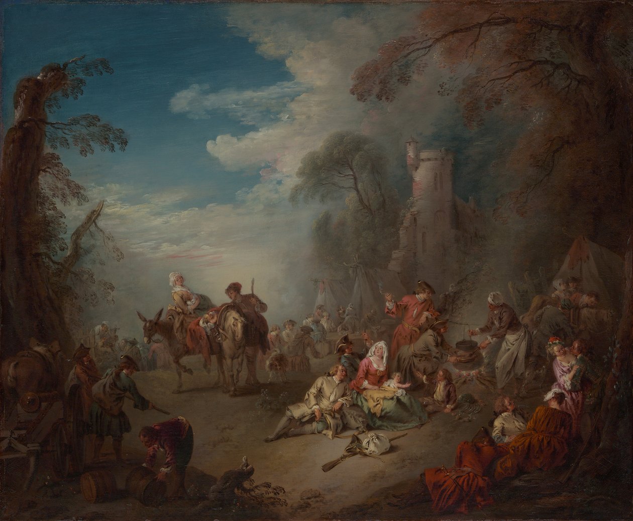 Truppen in Ruhe, ca. 1725 von Jean Baptiste Pater