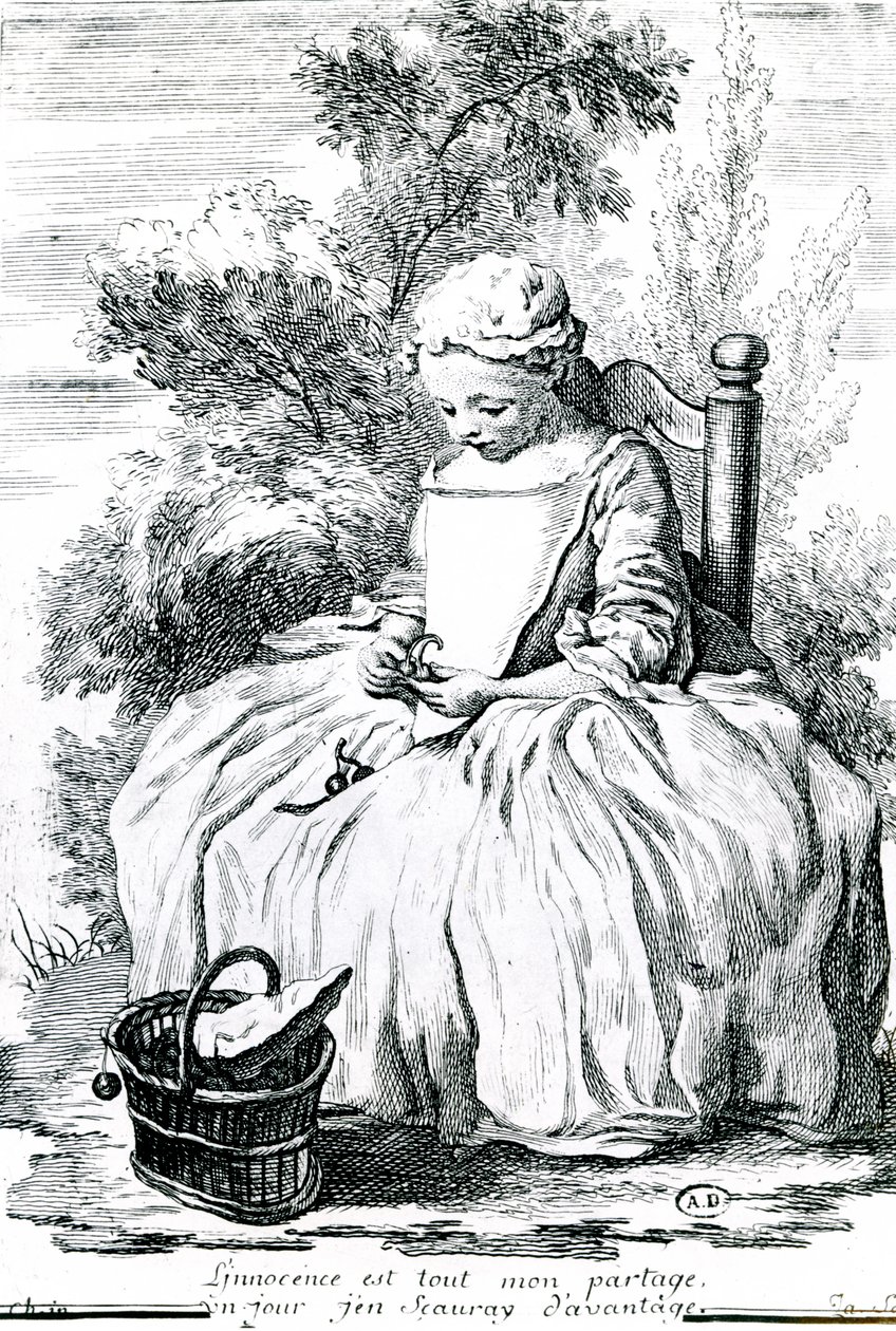 Die Unschuld, ca. 1738 von Jean Baptiste Simeon (after) Chardin