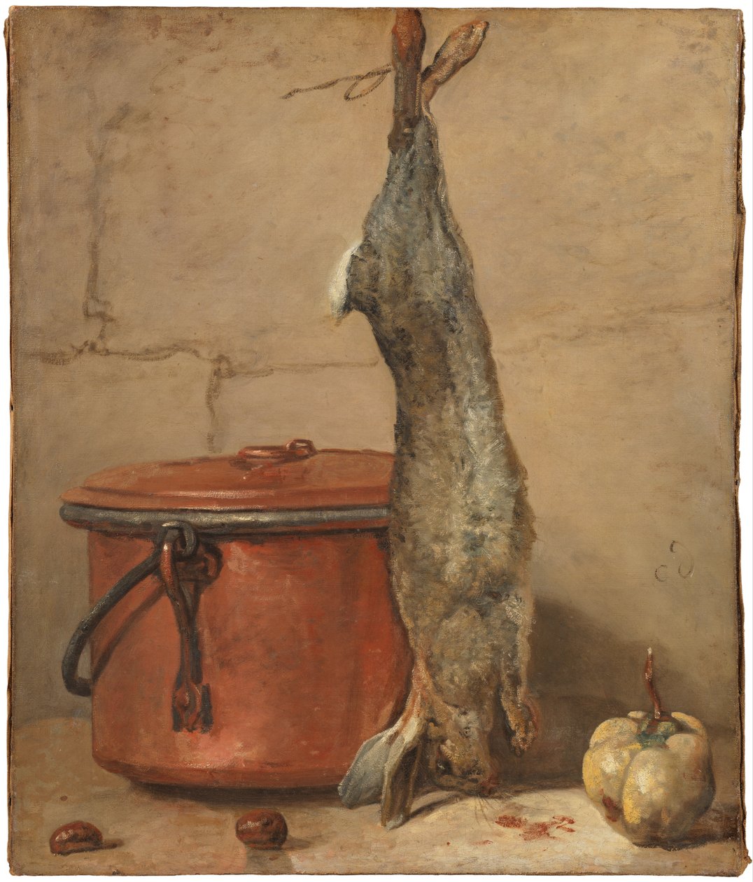 Kaninchen und Kupfertopf, ca. 1739-40 von Jean Baptiste Simeon Chardin