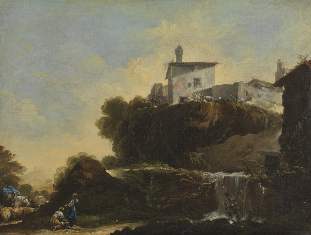 Italienische Landschaft, 1749 von Jean Barbault