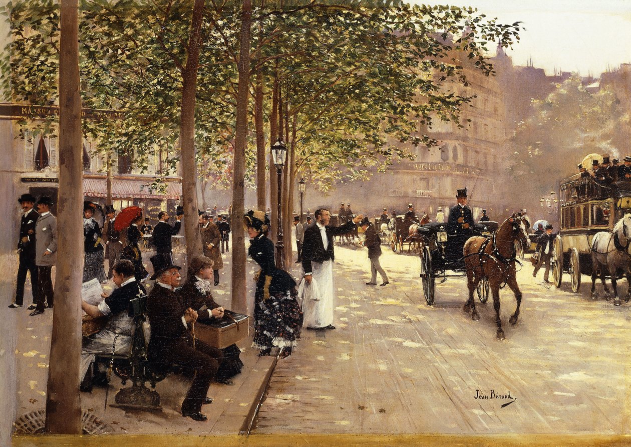 Eine Pariser Straße, ca. 1880 von Jean Beraud