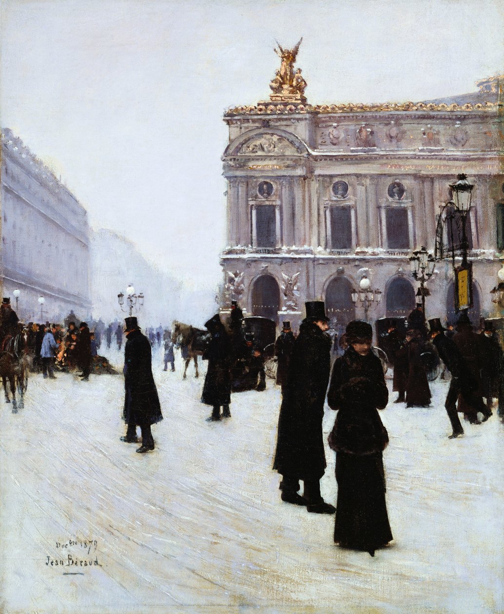 Vor der Oper, Paris, 1879 von Jean Beraud