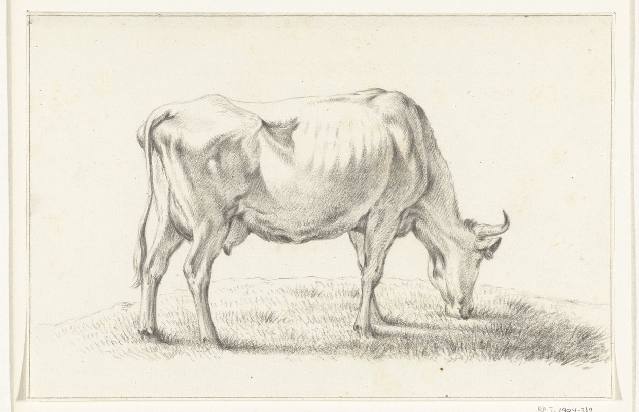 Weidende Kuh, nach rechts von Jean Bernard
