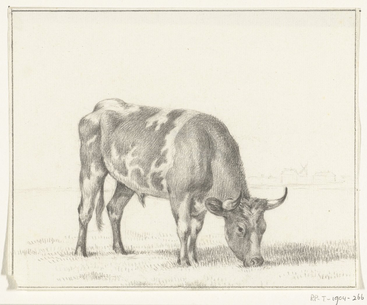 Weidender Stier, nach rechts von Jean Bernard