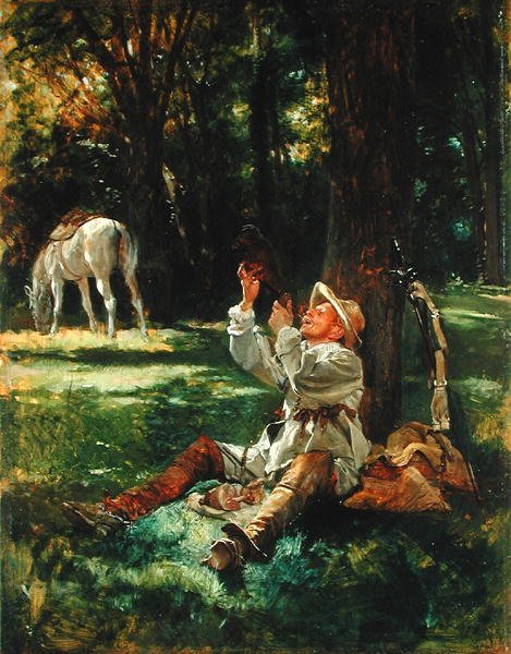 Reiter ruhen sich aus, 1876 von Jean Charles Meissonier
