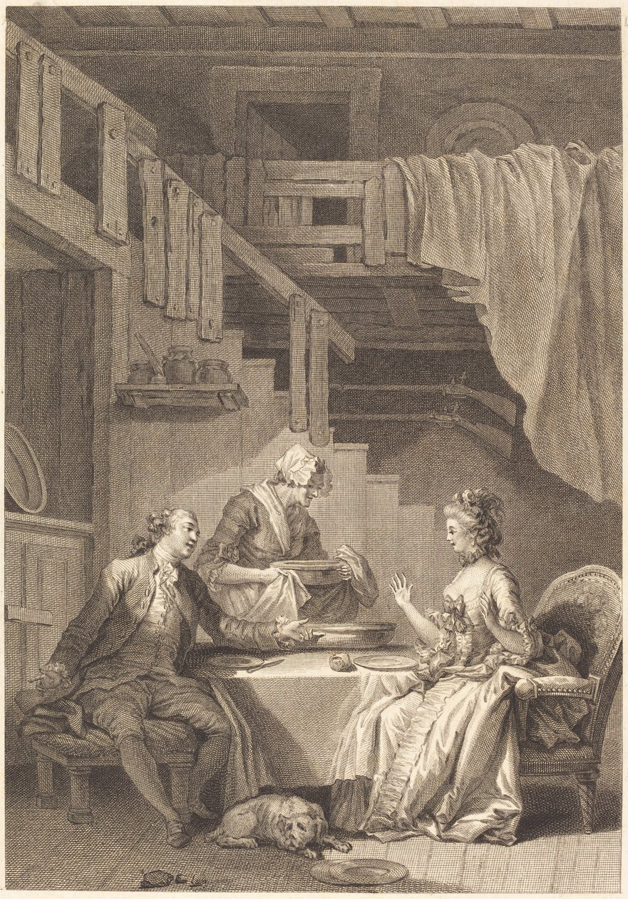 Der Falke von Jean Dambrun and Jean Baptiste Tilliard after Jean Honoré Fragonard