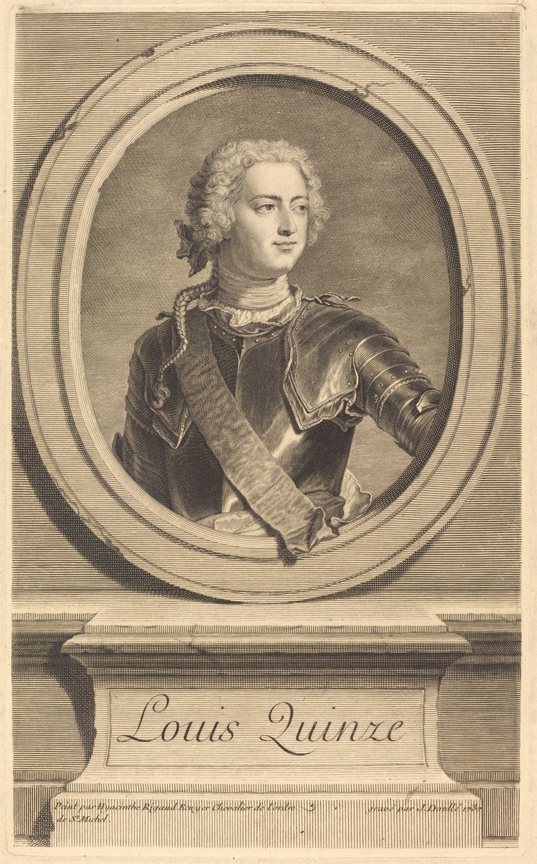 Ludwig XV. von Jean Daullé after Hyacinthe Rigaud