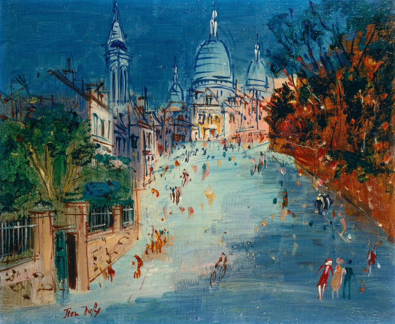 Eine Straße in Montmartre von Jean Dufy