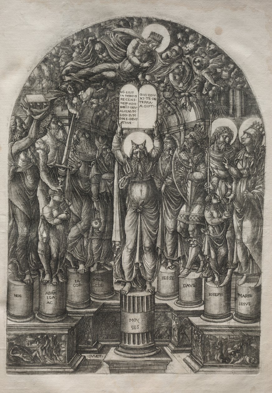 Moses umgeben von den Patriarchen von Jean Duvet