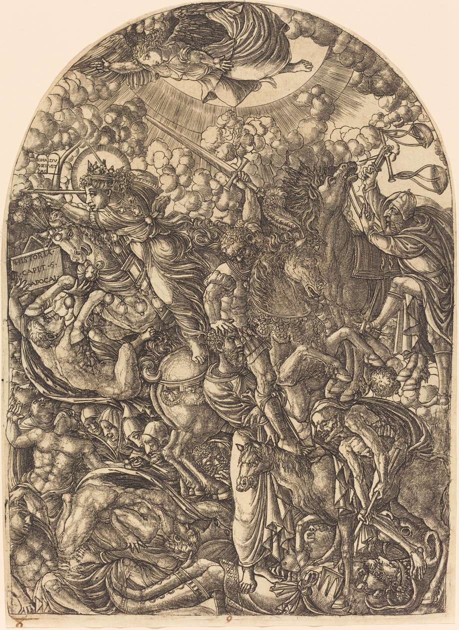 Sankt Johannes sieht die vier Reiter von Jean Duvet