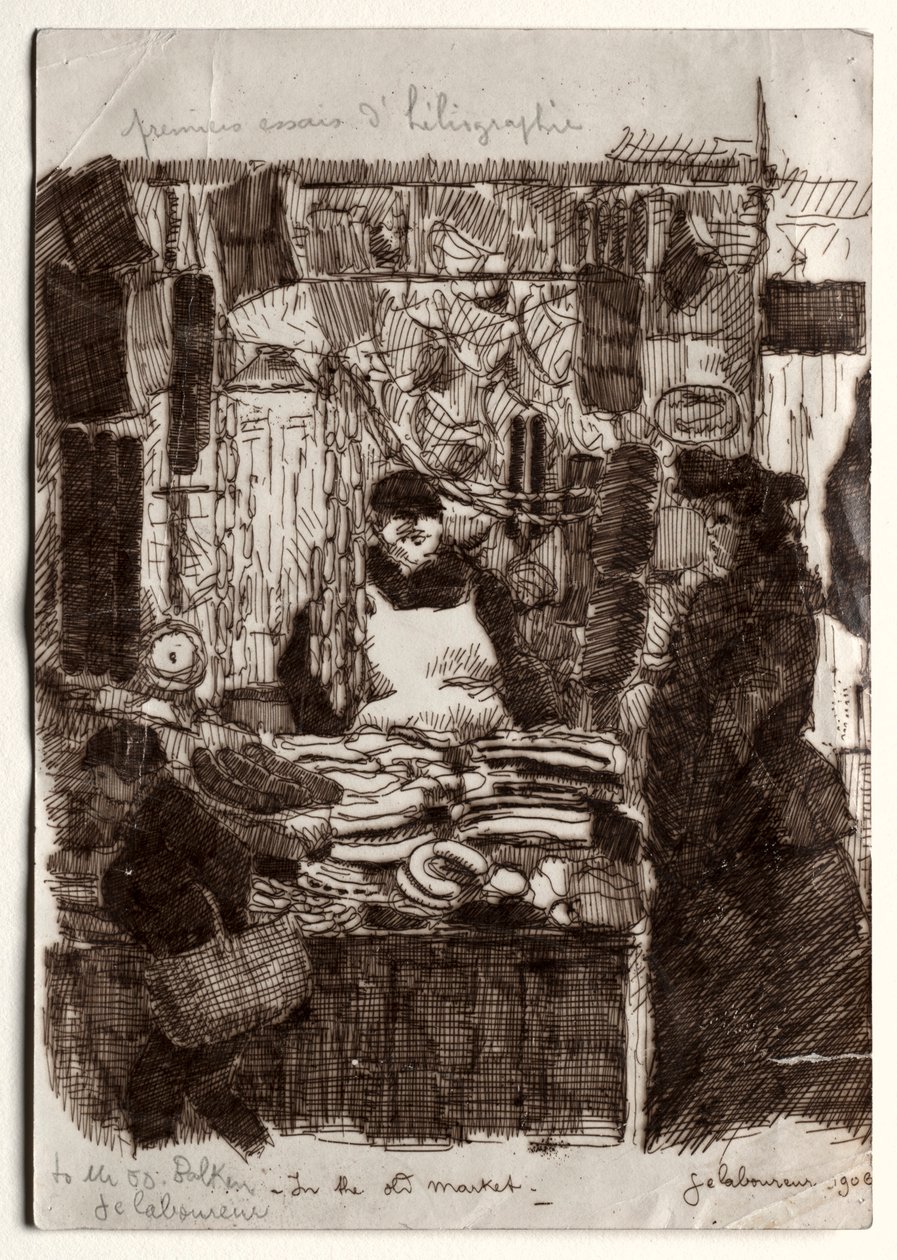 Auf dem alten Markt von Jean Emile Laboureur