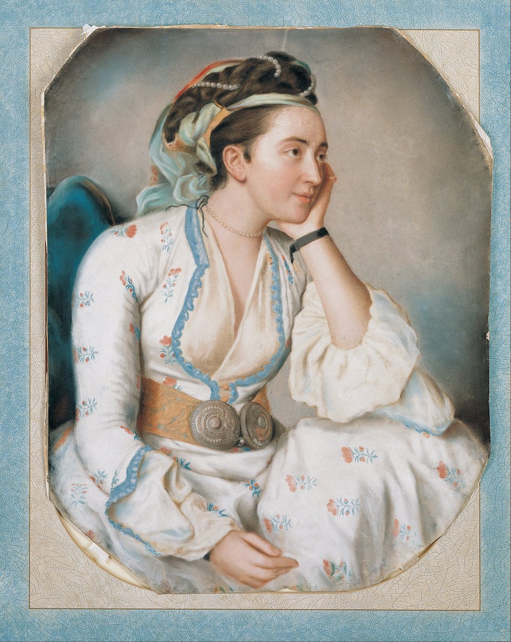 Eine Frau in türkischer Kleidung von Jean Étienne Liotard